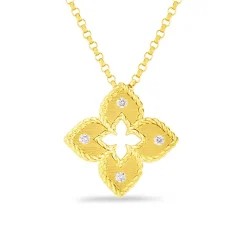 Roberto Coin Venetian Princess Flower Diamond Pendant
