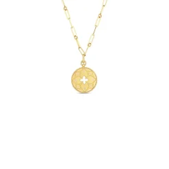 Roberto Coin Venetian Princess Satin Flower Medallion Necklace
