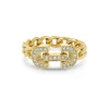 Zoe Chicco Vintage Pave Diamond Horsebit Link Curb Chain Ring