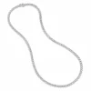 Zadok Collection White Gold Asscher Diamond Tennis Necklace