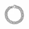 Zadok Collection White Gold Link With 24.35ctw Pave Diamonds Bracelet