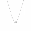 Zadok Privé White Gold Necklace With 2ct Marquise Diamond Pendant