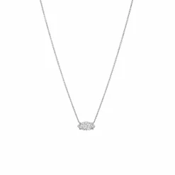 Zadok Privé White Gold Necklace With 2ct Marquise Diamond Pendant