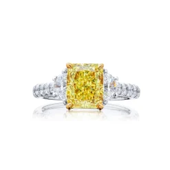 JB Star Yellow And White Diamond Engagement Ring